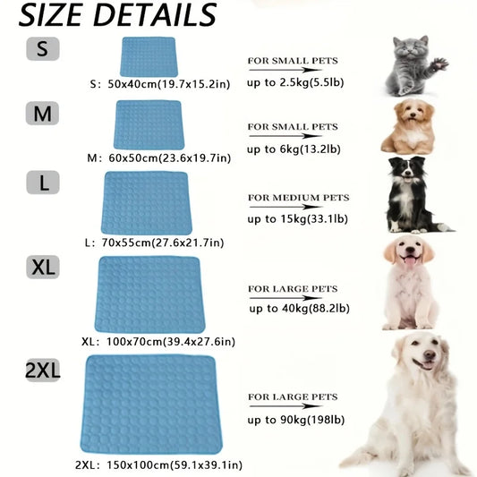 Dog Cooling Mat — Self-Cooling Pet Bed for Dogs & Cats | Summer Ice Pad