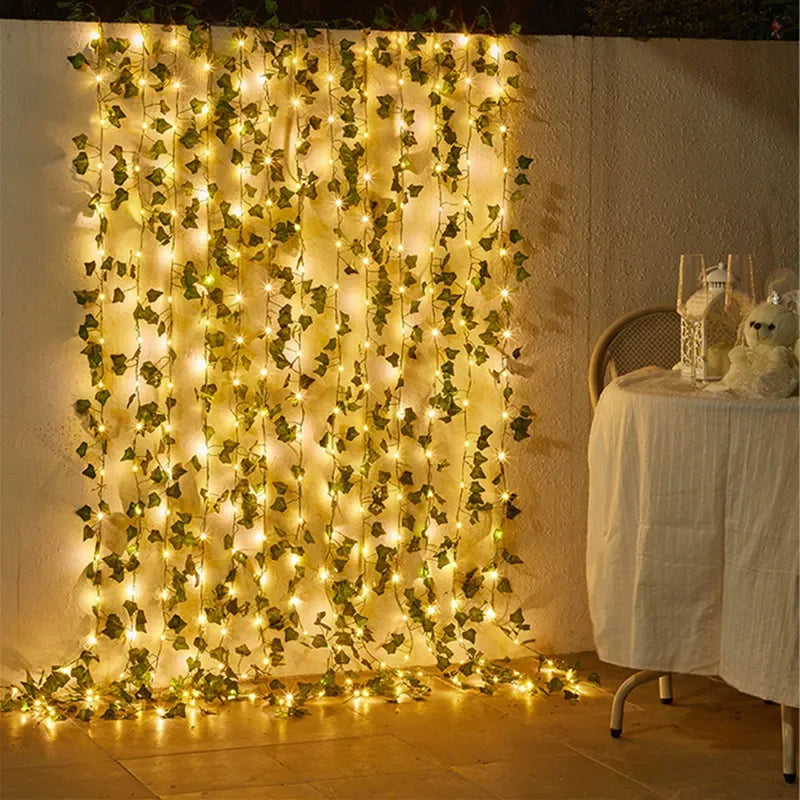 Ivy Vine Fairy Lights — Artificial Green Leaf String Lights for Room & Home Decor