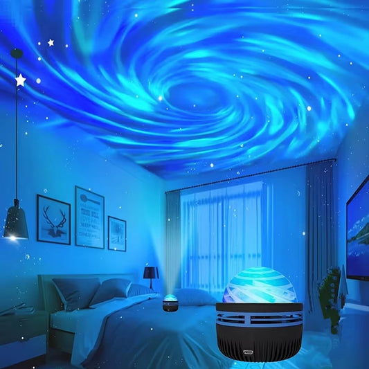 LED Galaxy Projector — Star Night Light for Bedroom & Room Decor