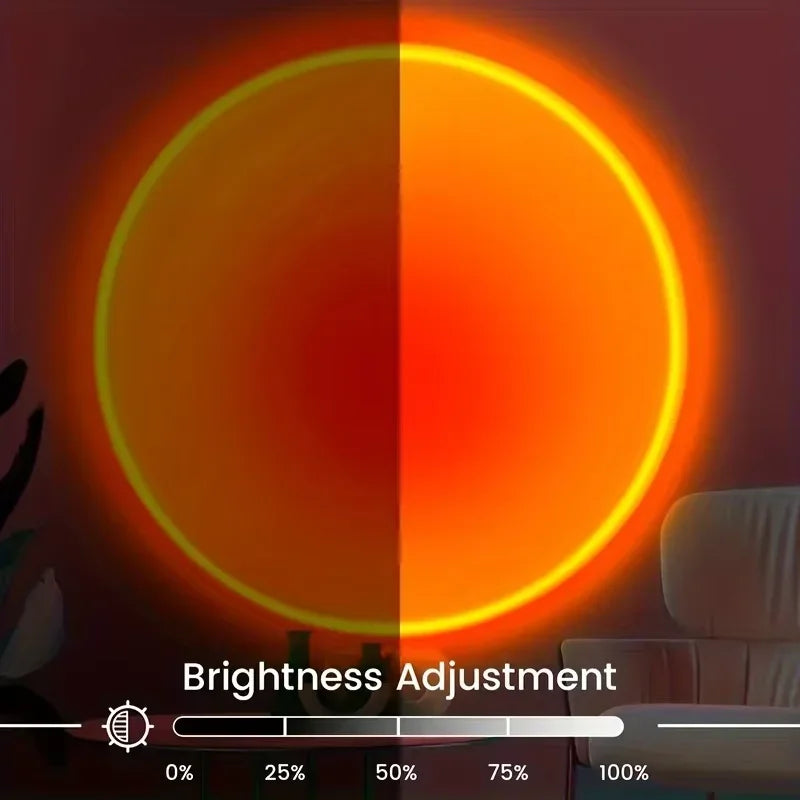 Sunset Projection Lamp — 16 Colors RGB, USB Remote Control | As Seen On TikTok