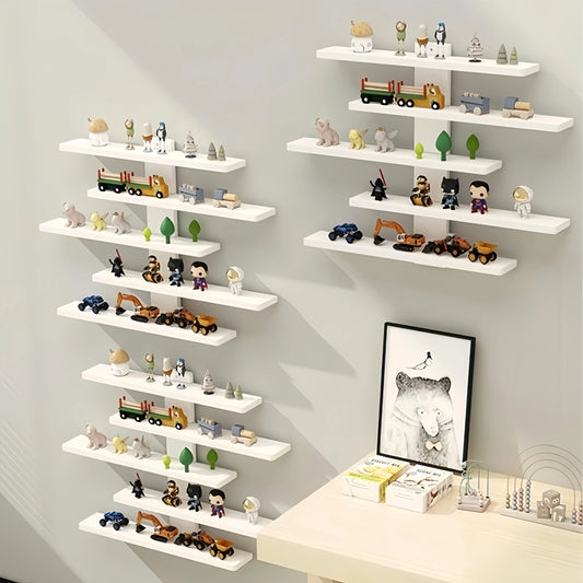 Floating Wall Shelves Set — Adjustable Display Shelf for Collectibles & Home Decor