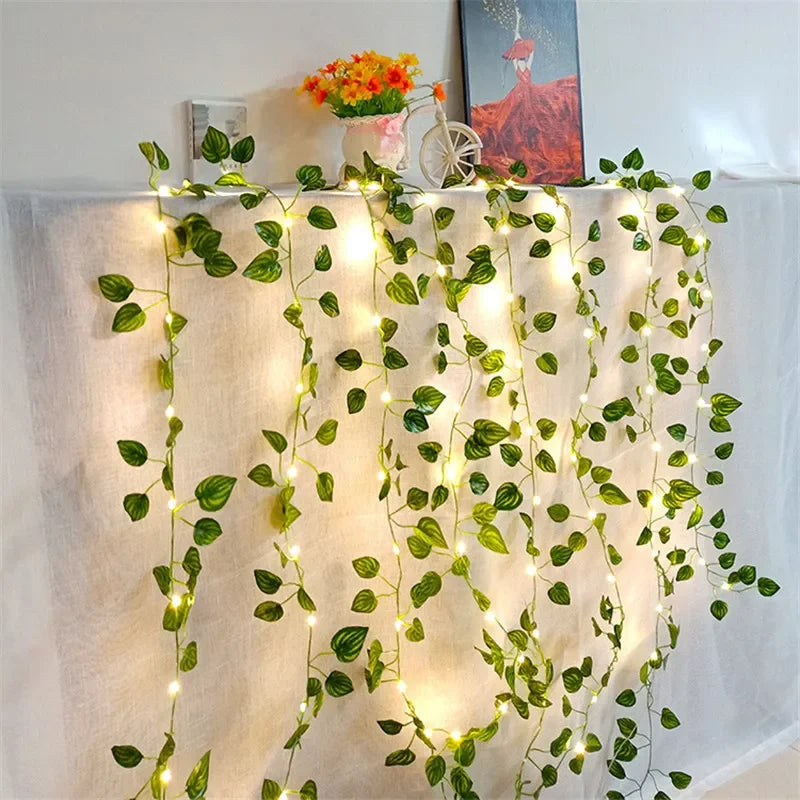 Ivy Vine Fairy Lights — Artificial Green Leaf String Lights for Room & Home Decor
