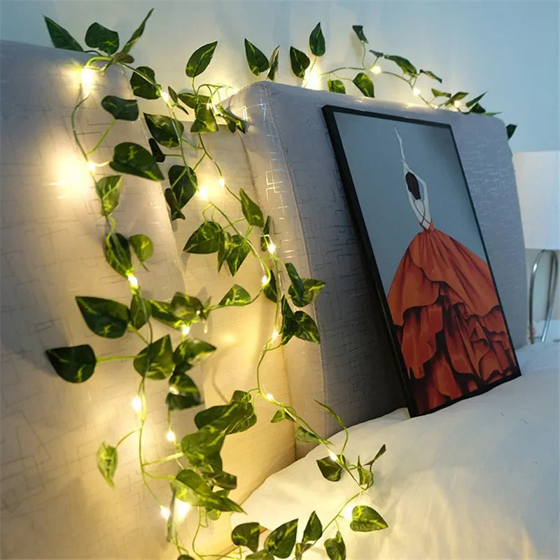 Ivy Vine Fairy Lights — Artificial Green Leaf String Lights for Room & Home Decor