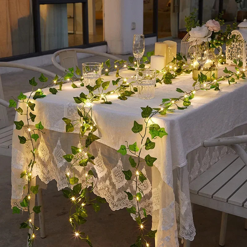 Ivy Vine Fairy Lights — Artificial Green Leaf String Lights for Room & Home Decor