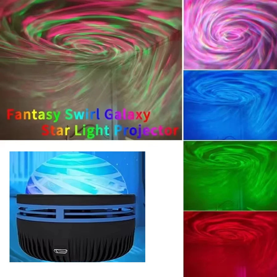 LED Galaxy Projector — Star Night Light for Bedroom & Room Decor