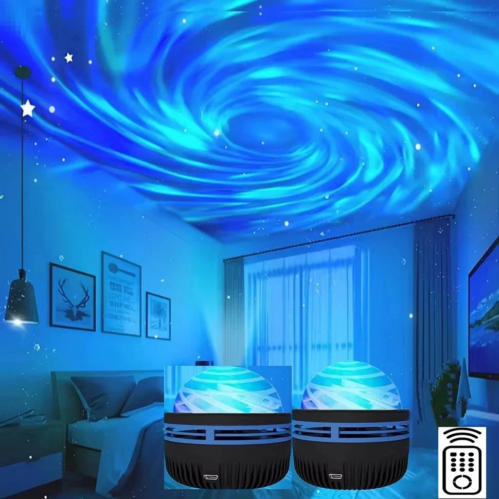 LED Galaxy Projector — Star Night Light for Bedroom & Room Decor
